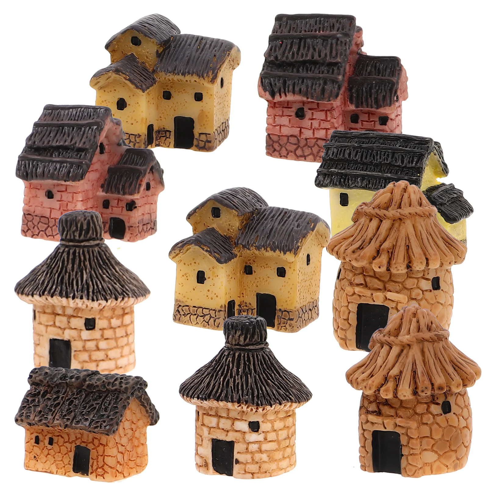 10 Uds. De resina en miniatura de estilo Vintage, microadornos para paisajismo, accesorios de jardín DIY, jardín de hadas