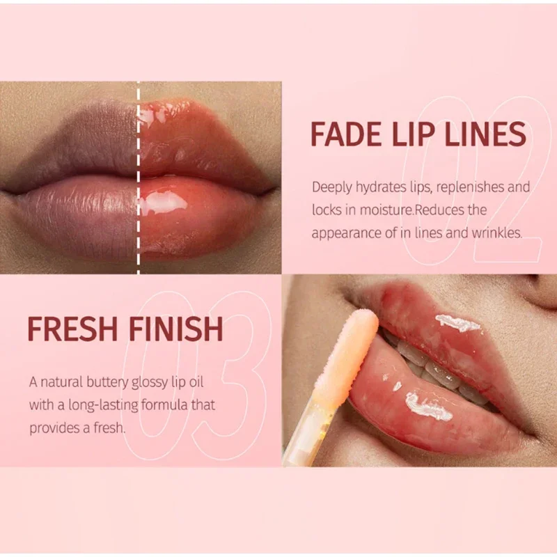 Fruit Lipgloss Honey Essence Lip Oil Sexy Plump Lip Jelly Tinted Waterproof Moisturize Oil Remove Lip Lines Darken The Lip Area