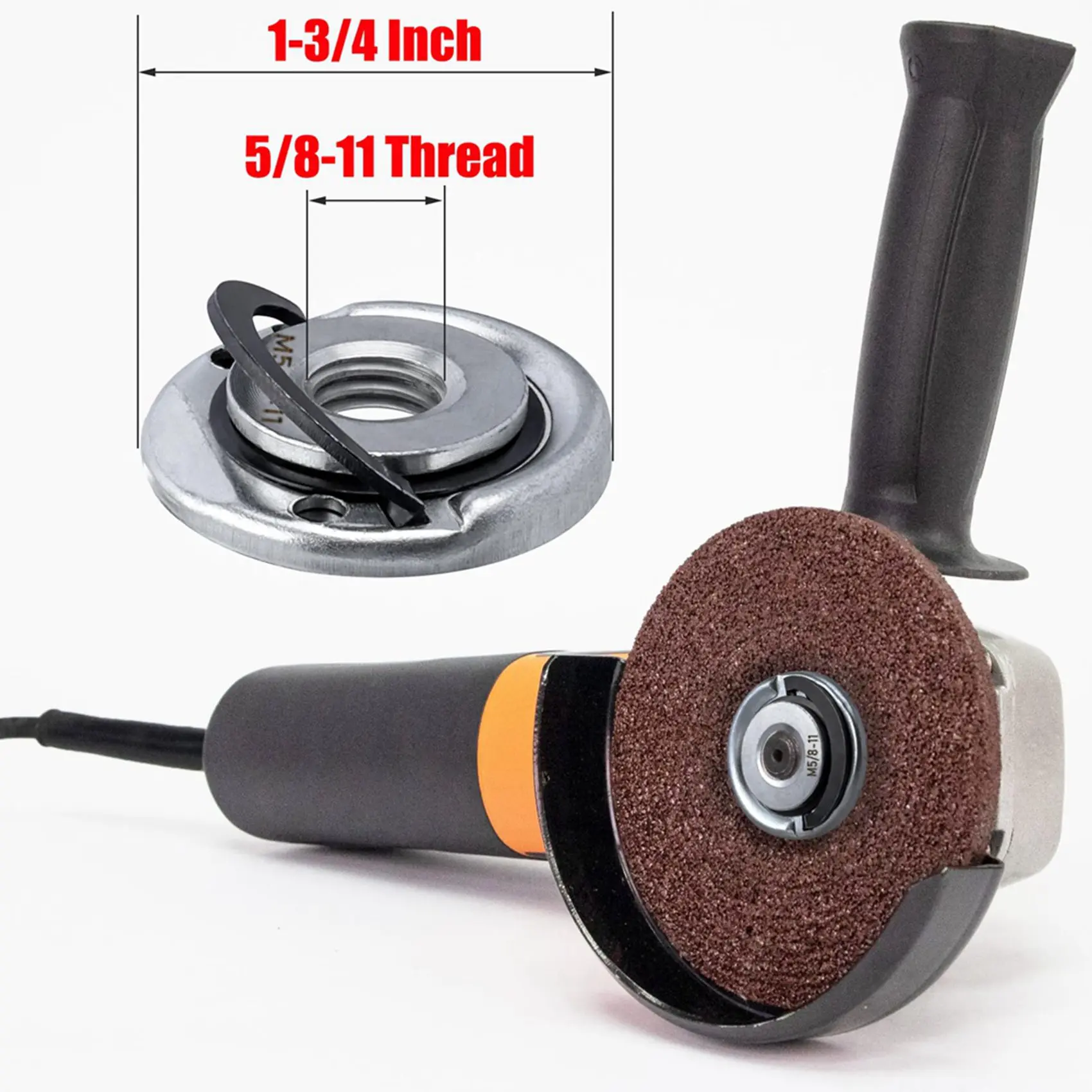 AS60-8Pcs Quick Change Angle Grinder Flange Nuts 5/8-11 Grinder Nut Replacement Lock Nuts Grinder Locking Nuts