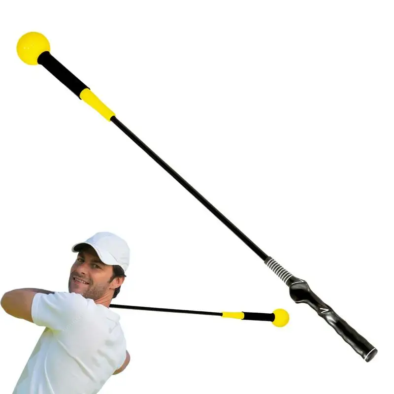 122cm/102cm Golf Swing Practice Stick Elastic Fiber Rod Silicone Golf Swing Trainer Golf Grip Training Aid Golf Swing Master