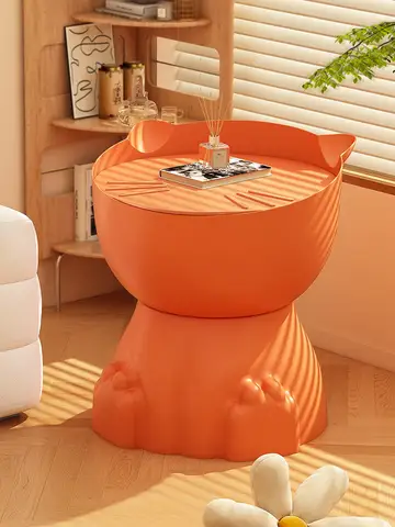 Creative Cat Statue Side Table Floor Decor Home Furniture Living Room Creative Storage Rack Art Nightstand Balcony Coffee Tables