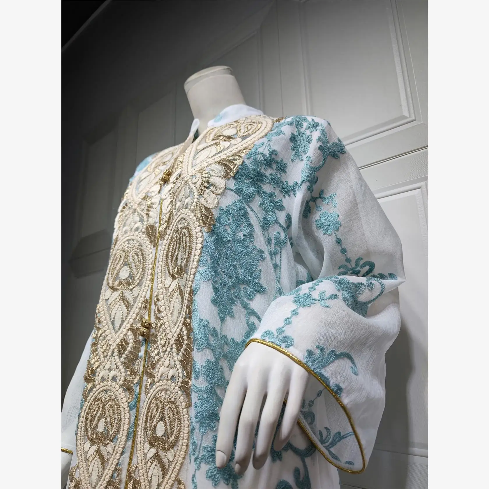 Arabo Dubai Lungo Dr Abito da sera da donna Street Sle Vita ampia Gonna a trapezio Cotone Lino Estate Faion per Medioevo...