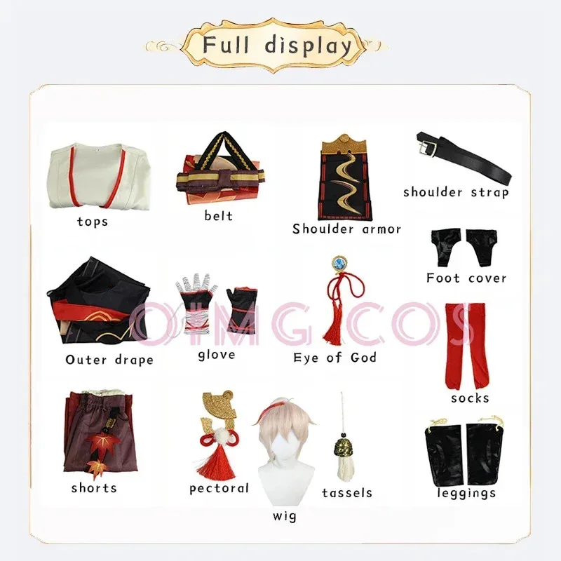 Genshin Impact Kaedehara Kazuha Cosplay disfraz uniforme peluca Anime disfraces de Halloween para hombres juego