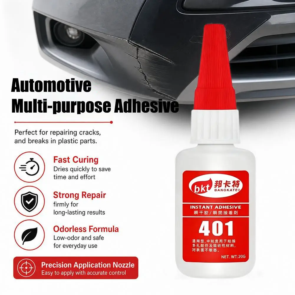 20g Transparent Glue 401, Powerful Multi-Material Repair Adhesive for Soldering, High Strength Oily Glue, Quick Drying