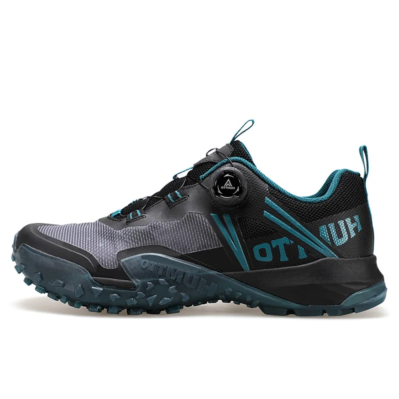 humtto Scarpe da trekking da uomo per esterni Primavera Autunno sneakers sportive con assorbimento degli urti scarpe da trekking fuoristrada nere stivaletti casual