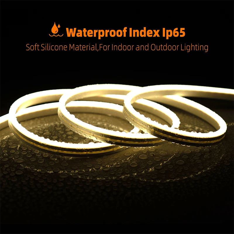 DC12V/24V EU Plug Neon LED Strip 1M 2M 3M 5M 10M Waterproof Dimmable Neon lamp tape for Indoor Outdoor Backlight Lighting