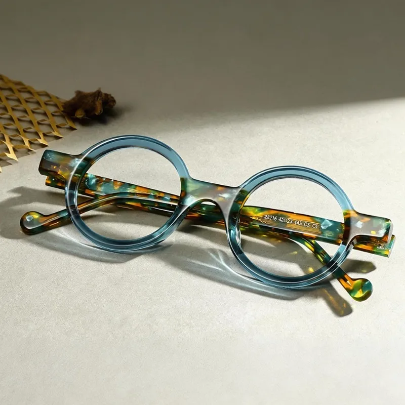 

New Vintage Classic Round Glasses Frame Women Optical Prescription Eyeglasses Custom Lens Men Myopia Reading Progressive Eyewear