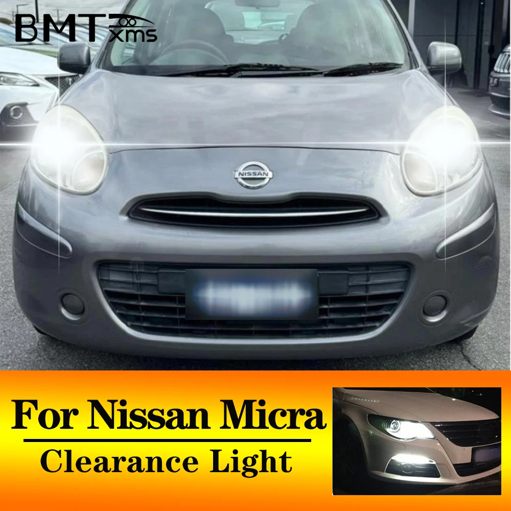 BMTxms 2Pcs T10 W5W LED Parking Clearance Lights For Nissan Micra K11 K12 K13 K14 1993-2016 2017 2018 2019 2020 2021 2022 2023