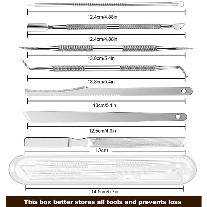 2/3/6/7szt Nóż do stóp ze stali nierdzewnej Usuwacz martwego naskórka Golarka do paznokci na nogach Tarnik do pedicure Gruby, twardy zestaw narzędzi do pielęgnacji stóp