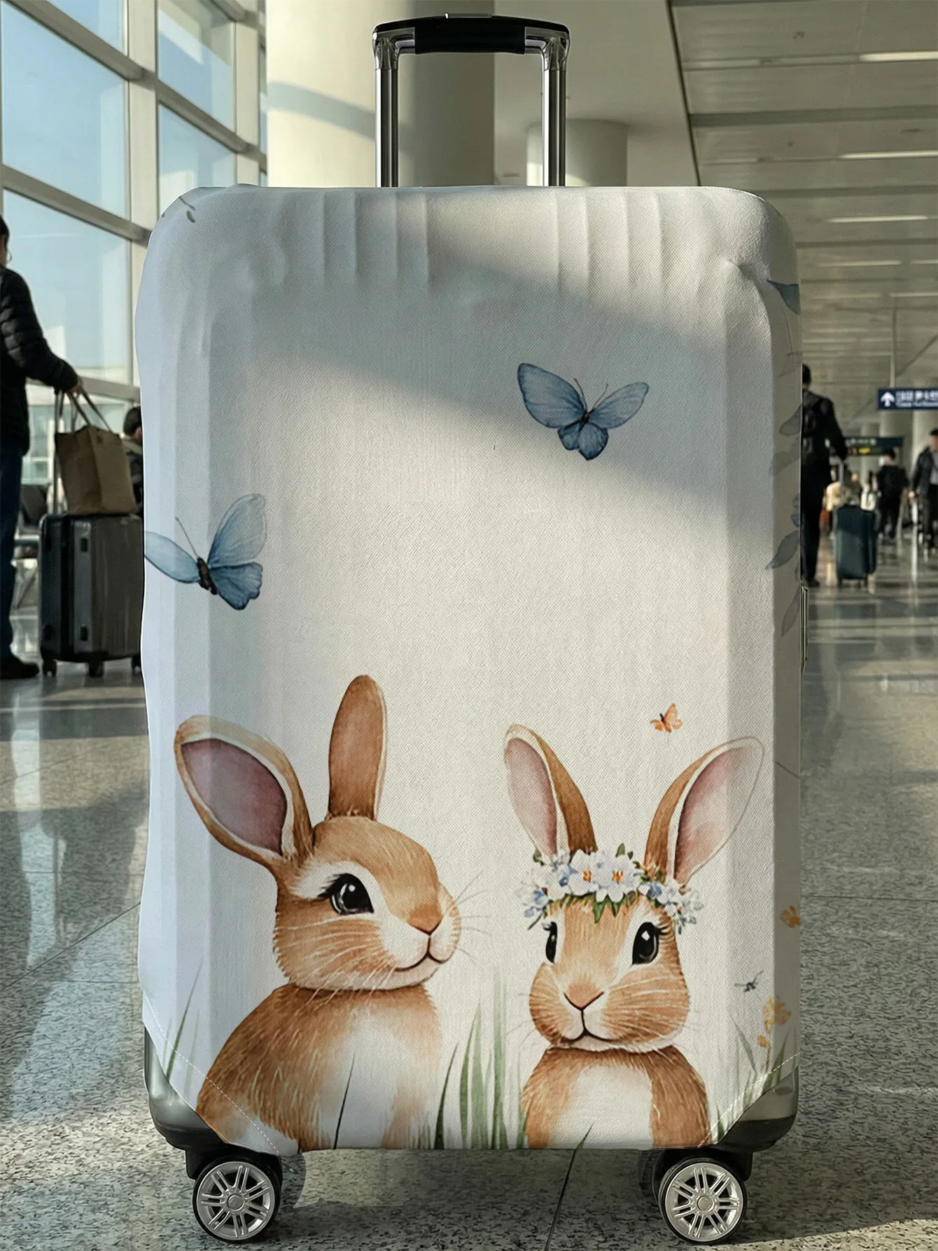 

Защитный чехол для багажа Double Rabbit Butterfly, подходит для чемоданов 18-32 дюймов, чехлы для ручек чемоданов, аксессуары для путешествий.