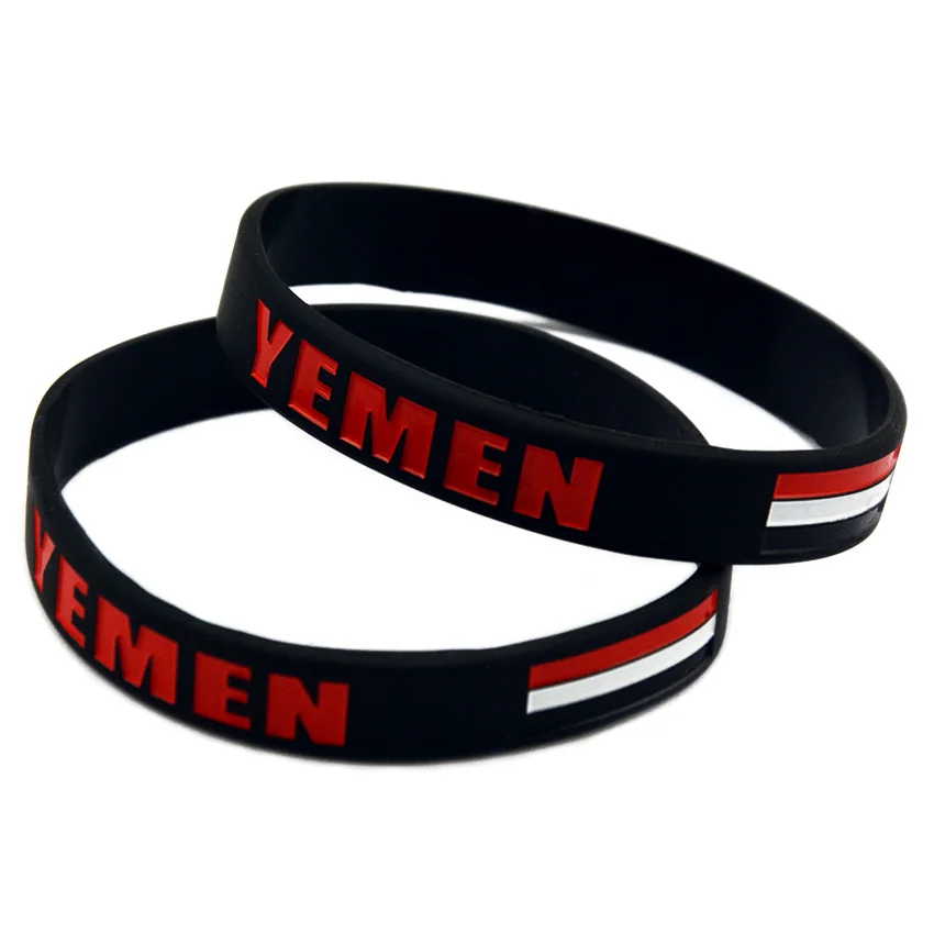 50 Pcs Yemen Saba Relief Silicone Wristband For Daily Wear to Express Your Support Adult Bangle