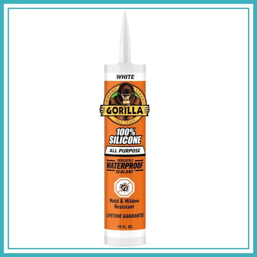 

100% Silicone Waterproof Caulk, All-Purpose Sealant, Mold & Mildew Resistant, Flexible Seal, White, 10 oz Cartridge (Pack of 1)
