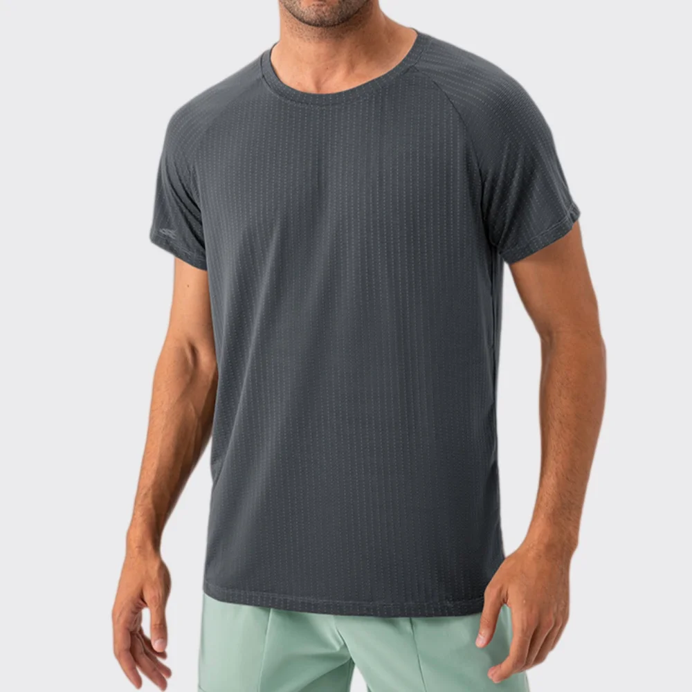 New Gym Bodybuilding T-Shirt Men's Quick-drying Gym Workout Fitness Sports Short Sleeve Tops Breathable Summer Casual Sweatshirt