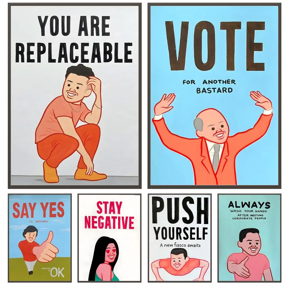 classic Joan Cornella Prints Poster Poster HD Waterproof Self Adhesive Wall Art Print Decor for Bedroom Living Room Gift