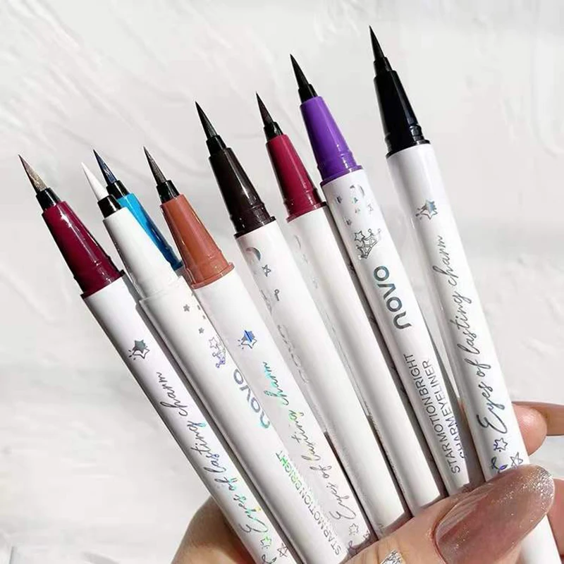 Rainbow 8 Colors Liquid Eyeliner Pen Waterproof Easy to Wear Long Lasting Matte Eye Liner Pencil Quick Dry Smooth Makeup Tools