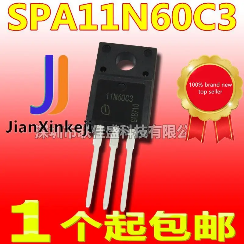 

10pcs 100% orginal new in stock SPA11N60C3 11N60C3 11A 600V N-channel MOS tube field effect tube TO-220F