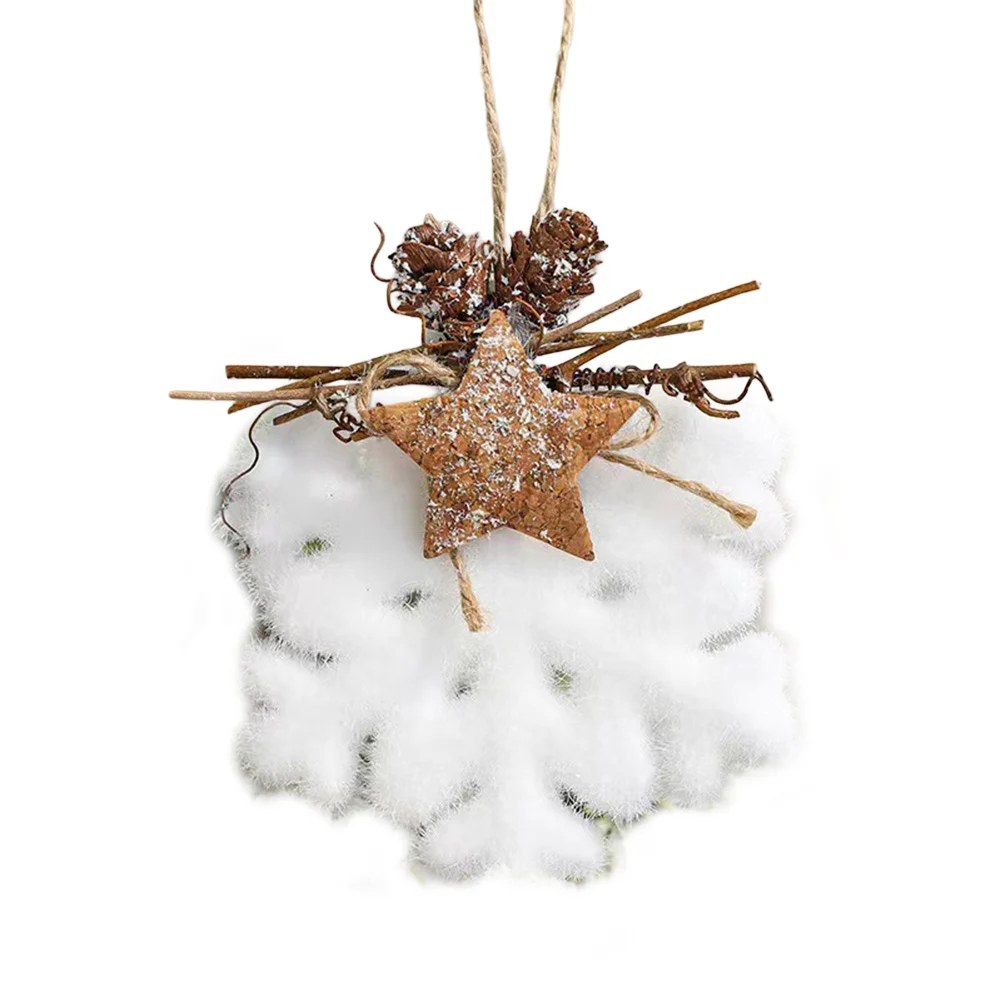 Christmas Foam Ball White Snowflake Water Drop Bell Xmas Tree Decoration Pendant Wedding Christmas Party Decor