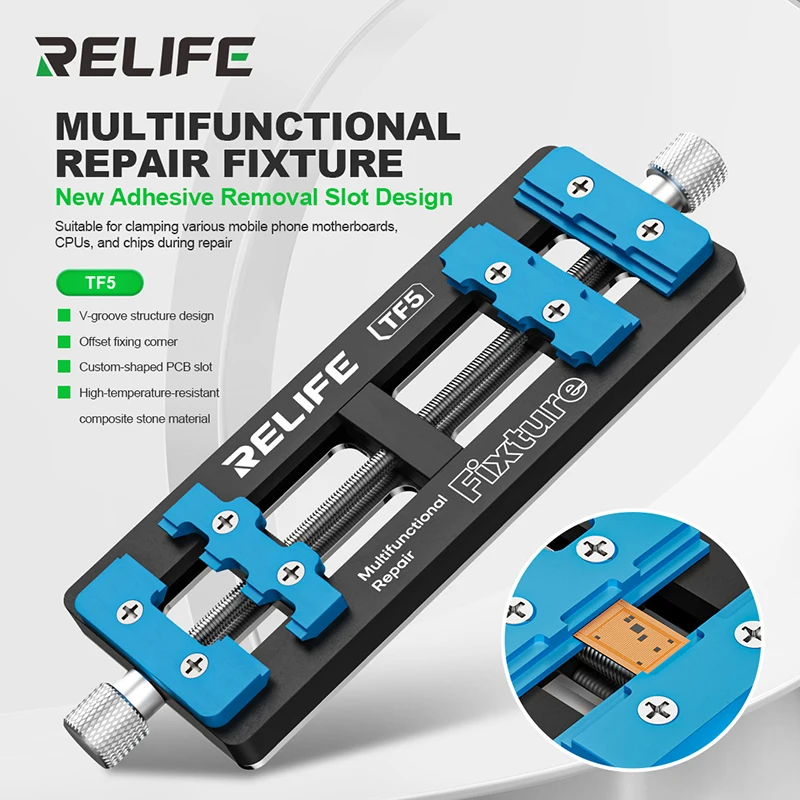 RELIFE TF5 Multifunctional Repair Fixture for Clamping and Repairing Various Mobile Phone Motherboards, CPU Chips, and Component