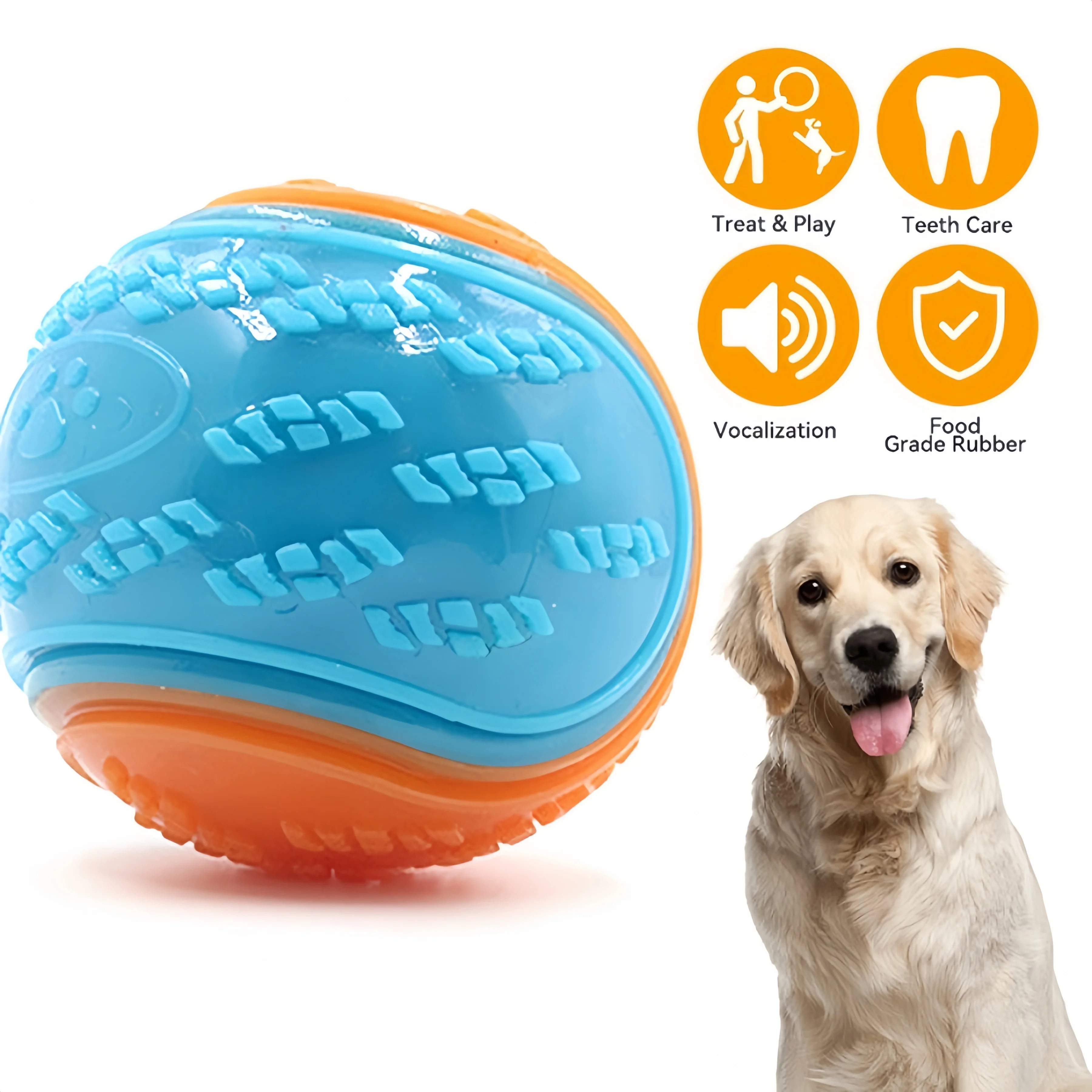 Dog Interactive Ball Toy Puppy Bite-resistant Chewing Ball Dog Training Fetching Ball Supplies Molar Ball Dogs Supplies