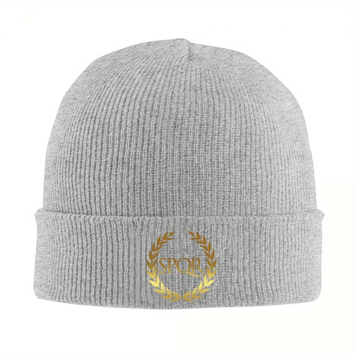 2026 Roman SPQR Warm Knitted Cap Fashion Bonnet Hat Autumn Winter Outdoor Beanies Hats for Men Women Adult
