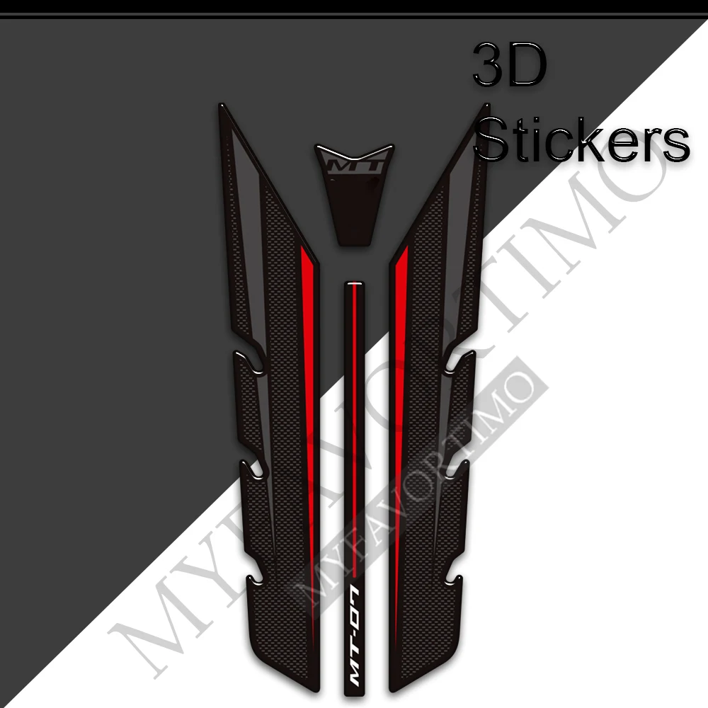 For MT07 MT 07 SP MT-07 Motorcycle Tank Pad Grips 3D Stickers Decals Protector Gas Fuel Oil Kit Knee 2018 2019 2020 image 3