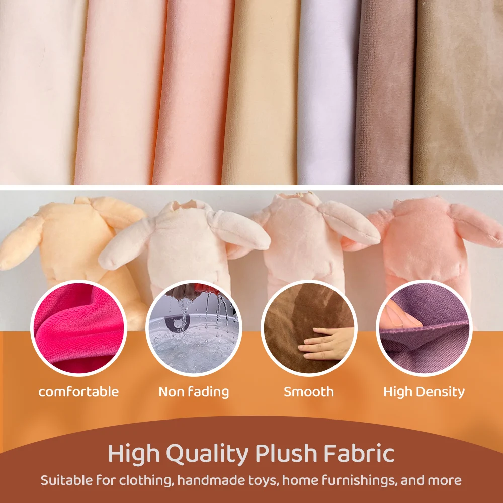 1mm Solid Colour 50x45cm/150x50cm/150x100cm Soft Plush Fabric Good Quality Sewing Fabric DIY Handmade Minky Fabric