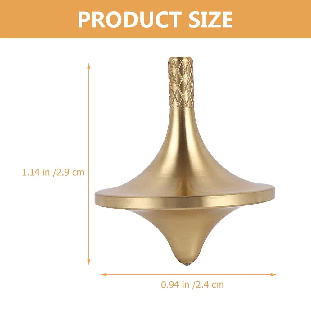 Copper Gyro Yellow Brass Fidget Decompression Hand Exercise Game Interactive Metal Gyroscope Plaything Portable