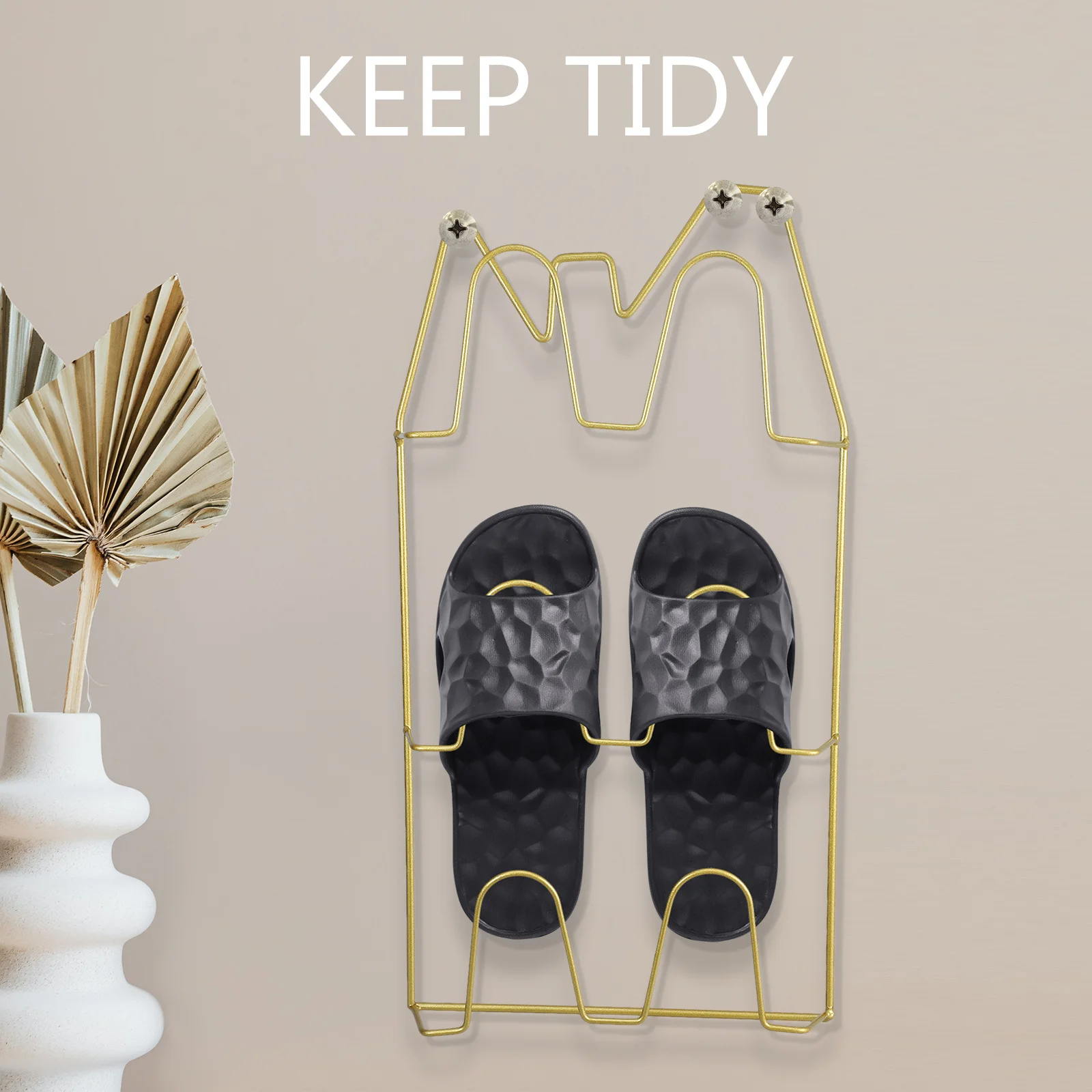 

No Punching Multi-Layer Wall Mounted Shoe Rack Slipper Holder Home Entryway Storage Organizer Hanging Shelf Wall Shoe Rack