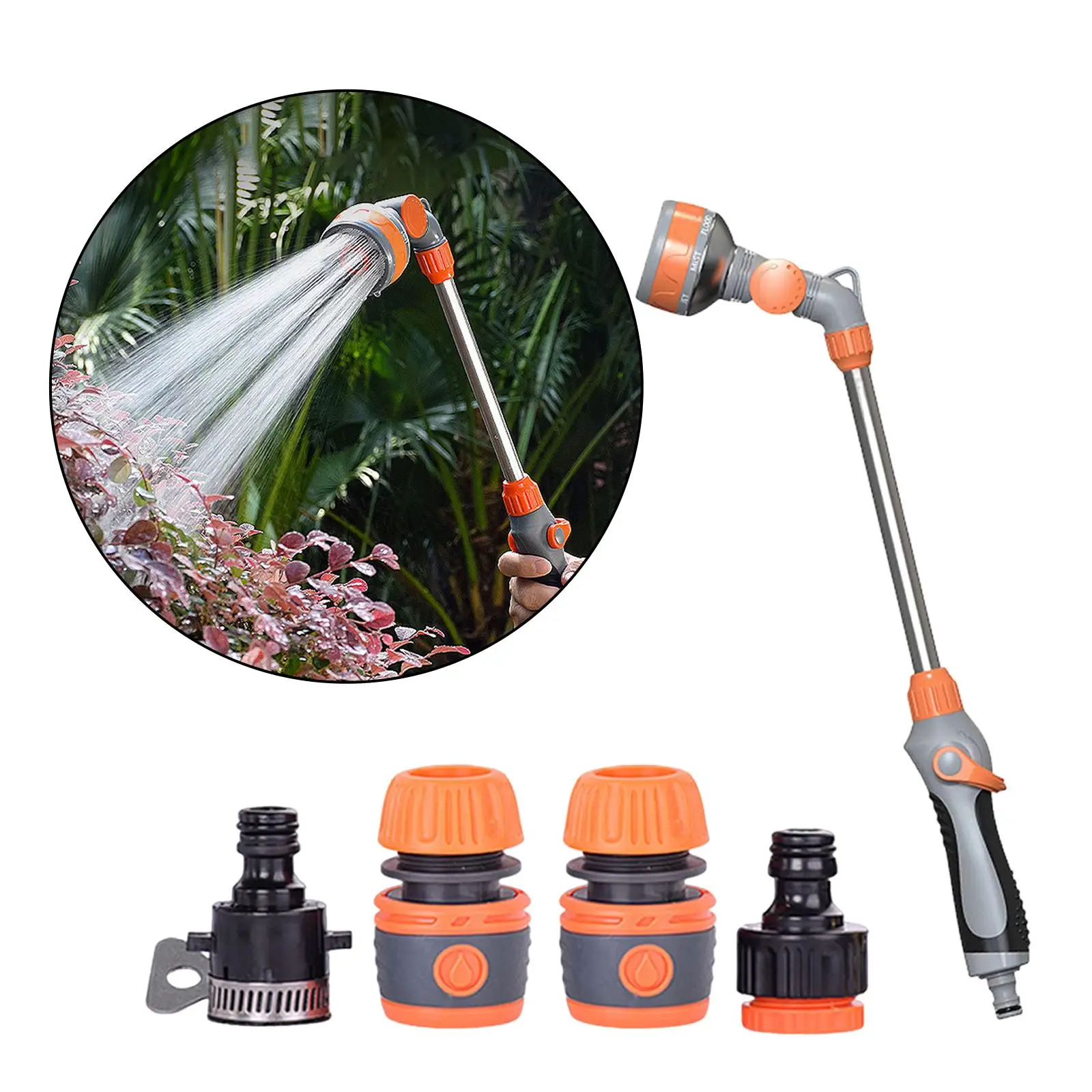 

G1/4 Threaded Garden Hose Watering Wand for Public Green 18.50inch