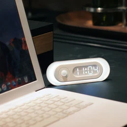 Night Light Motion Sensor USB Charging Energy-saving Led Lamp Bedroom Corridor Home Bathroom Wall Time Clock Night Light