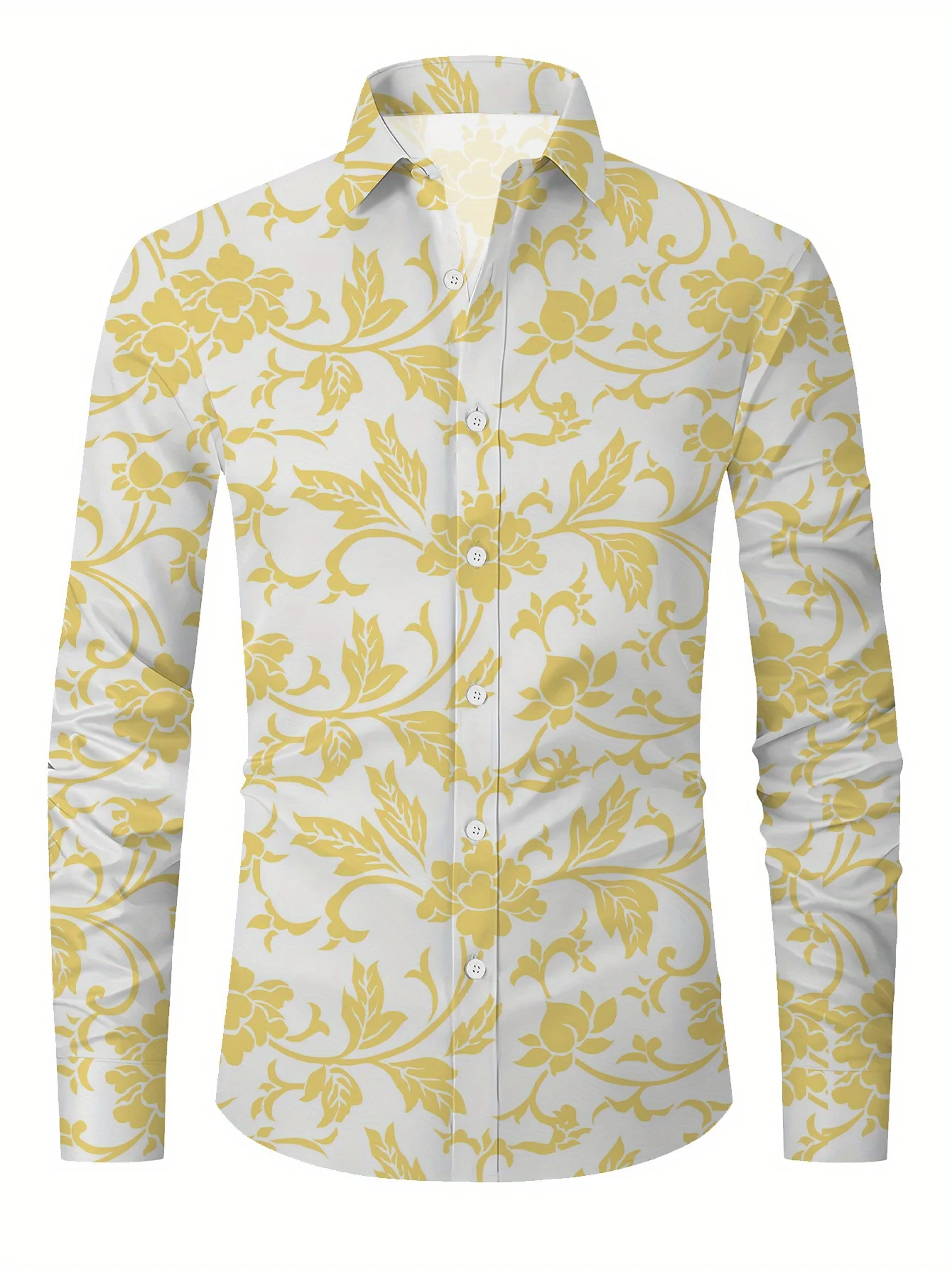 Men's casual fashion long-sleeved shirts look good in all seasons, and the new patterns come in a variety of pattern