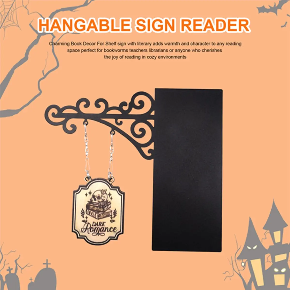 lillili Book Decor, Literary Hangable Sign Readers, Reading Accessories for Enthusiasts, Wall Art Decoration, Home Display