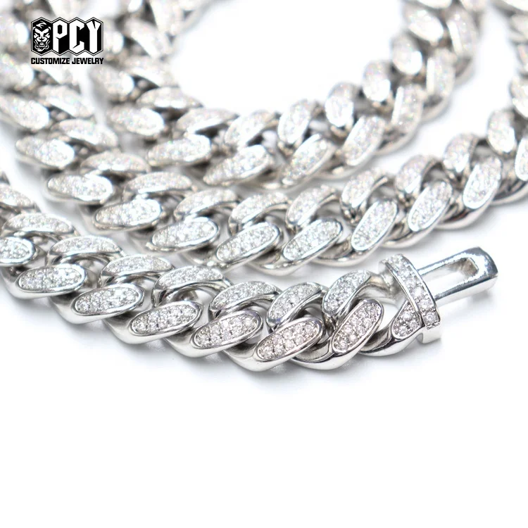 Sale Diamond Cuban Link Chain Cuban Chain Choker Necklaces Colar Hip Hop