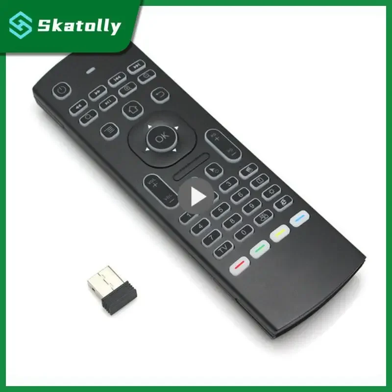 MX3 2.4G RF แป้นพิมพ์ไร้สาย IR g backlit สำหรับกล่องทีวี9.0แอนดรอยด์