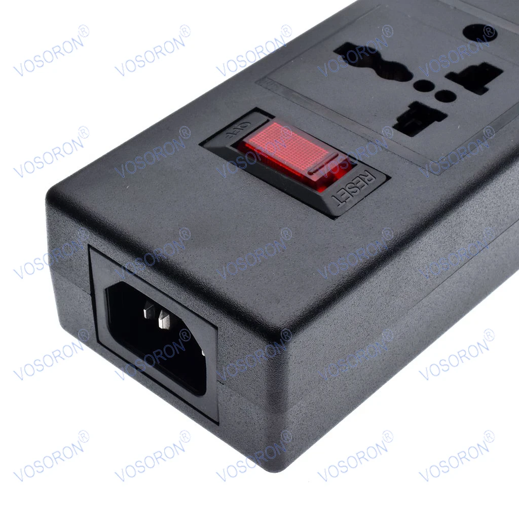 PDU Power Strip Extended for laboratory Overload Protector ,with safety Shutter Universal Outlet extend with IEC320 C13 Outlet