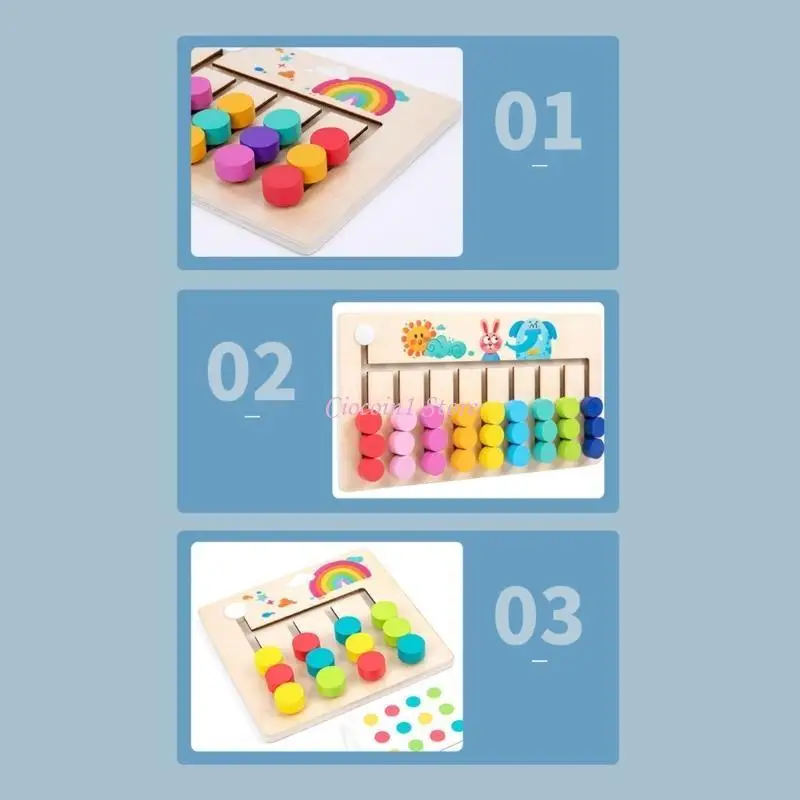 Y1UB การเรียนรู้ของเล่นไม้ปริศนาการจับคู่เกม Logics เกมการศึกษาการเดินทางของเล่นสำหรับเด็กอายุ 3 4 5 ปีเด็กวัยหัดเดินเด็ก