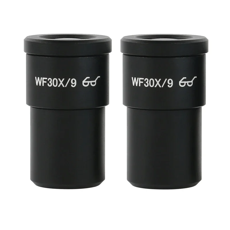 One Pair WF10X WF15X WF20X WF25X WF30X Eyepiece For Stereo Microscope Wide Field 20mm 15mm 10mm 9mm WF10X/20 High Eye-Point