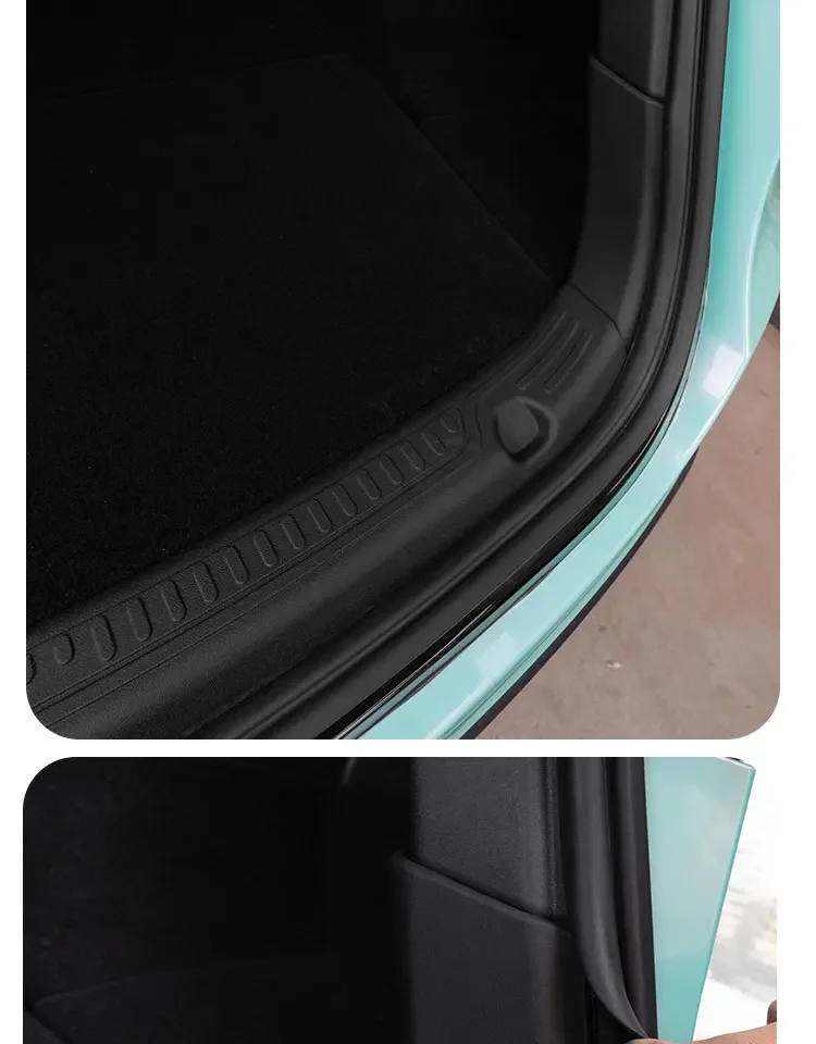 Geeignet für Tesla 2021-2024 Model Y – TPE Kofferraumschutz, Kratzfeste Heckabdeckung & Stoßstangen-Organizer-Pad. – Detail 14