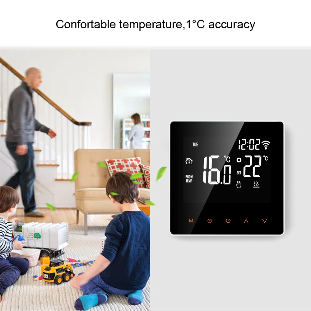 Tuya WiFi Smart Thermostat, Electric Floor Heating Water/Gas Boiler Temperature Remote Controller Work With Google Home,Alice