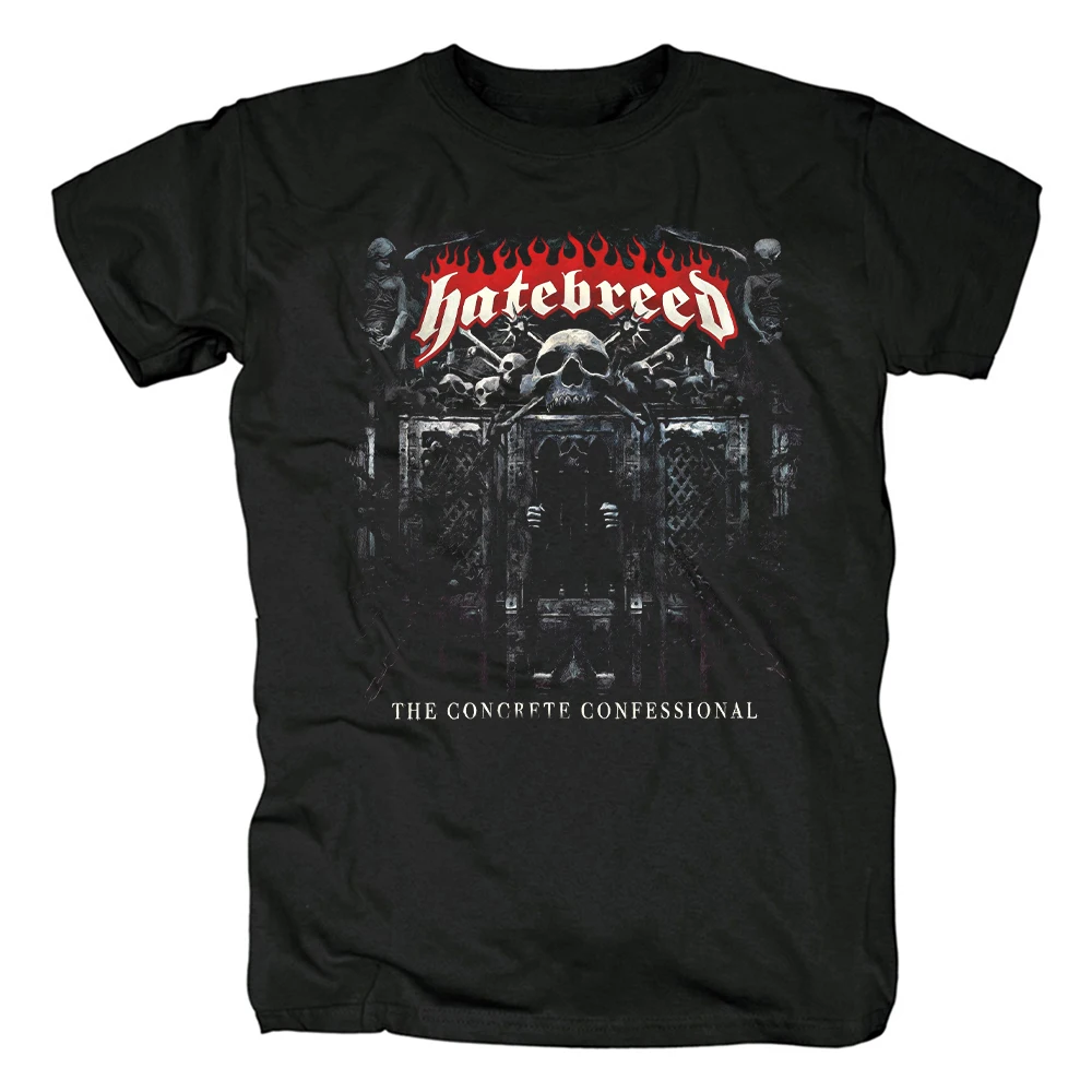 Harajuku Streetwear Tee Tops Hardcore Style Hatebreed Band Logo Black T-Shirt New Fashion Mens Short Sleeve Cotton T Shirt