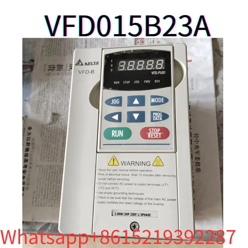 

second-hand Frequency converter VFD015B23A 1.5kw 220V tested ok