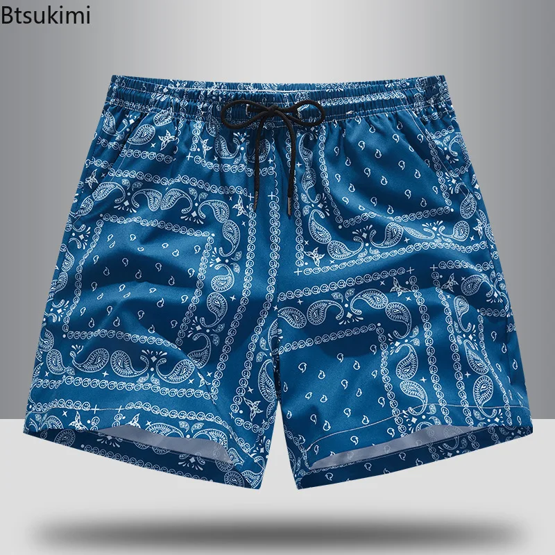 

Новые мужские летние повседневные пляжные шорты для отдыха, дышащие, быстросохнущие, винтажные спортивные шорты с индивидуальным принтом, мужская уличная одежда в стиле хип-хоп