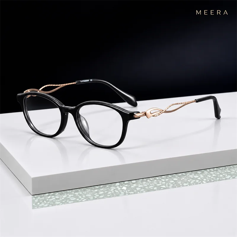 90019 Red Glasses Trendy Cat Eye Eyeglass Frames Women Myopia Glasses Blue Light Blocking Reading Prescription Glasses
