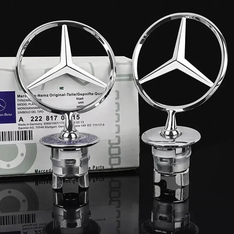 Hood Grille Chrome Star Emblem Logo Mounted Star Front Hood Ornament For Mercedes Benz W204 W205 W203 W211 W212 W213 W201 W210