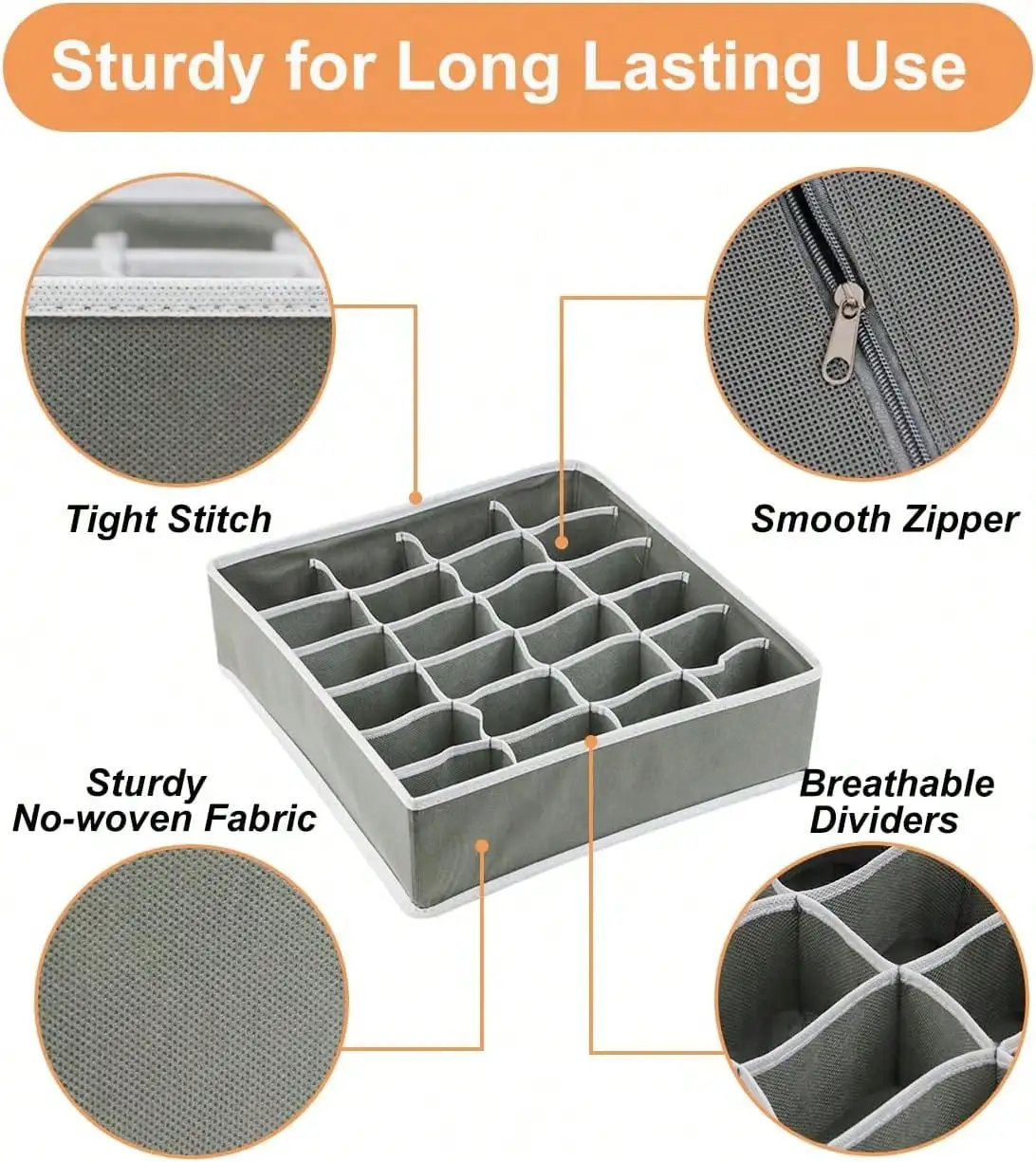 Foldable Fabric Underwear Bra Drawer Organizer Socks Panties Storage Box