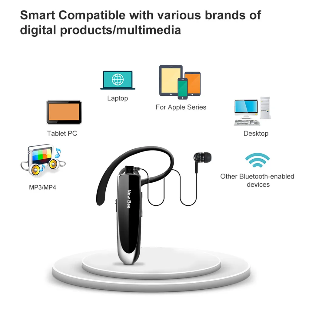 Link Dream LC-B41 Single Ear Bluetooth 5 0 Headset Noise Cancellation Earphone with Long Standby