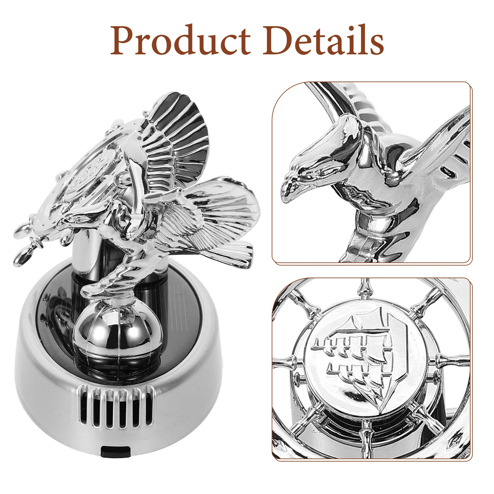 

Car Solar Aromatherapy Diffuser Stylish Rotating Design Car Air Freshener Portable Essential Oil Diffuser for Vehicle