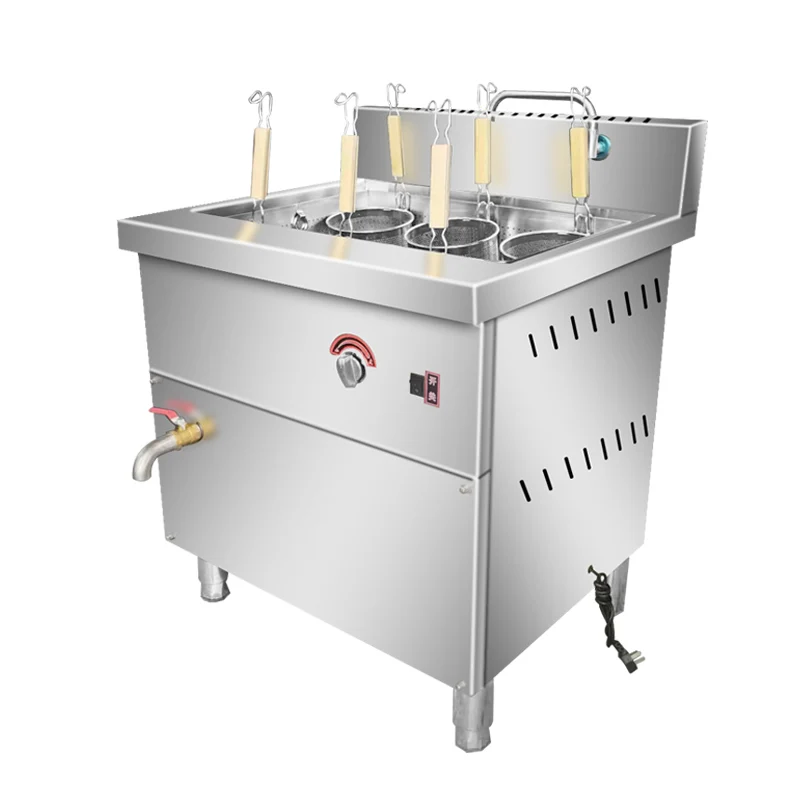 

LH Commercial Gas Flat Bottom Vegetable Stove Malatang Boiled Dumplings Wonton Electric Heating Stove