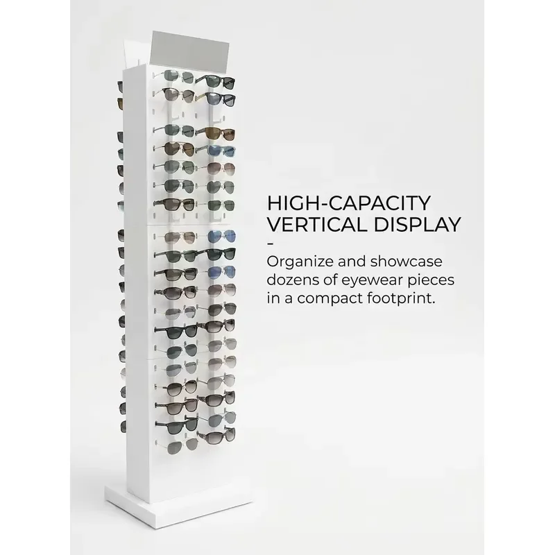 Custom Acrylic Sunglasses Display Stand Optical Eye Frame Holder Retail Shop Showcase Manufacturer Fanghua Customizable