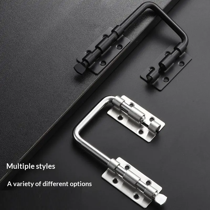 Scratch Resistant Stainless Steel Door Buckle 90 180 Degree Anti-Theft Latch for Indoor Sliding Furniture Door